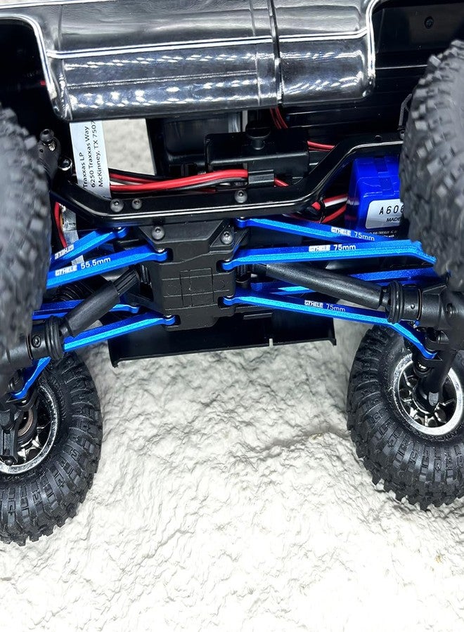 GTHELE High Clearance 4 Links Set Aluminum Linkage for Traxxas 1/18 TRX4M K10 F-150 Upgrade Parts RC Crawler Car (Dark Blue) - Image 3